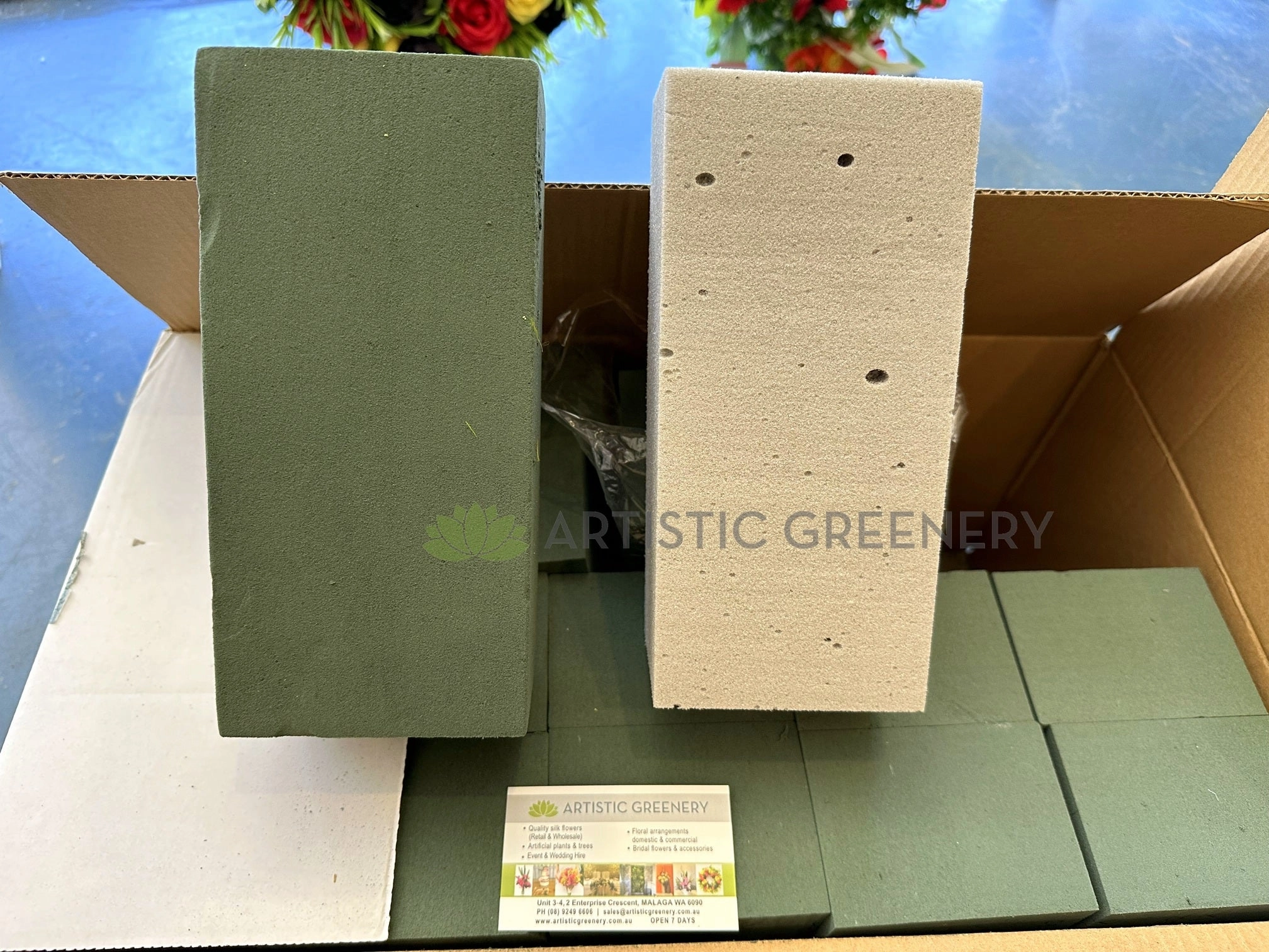 ACC0012 Floral Sponge / Foam Block / Oasis (for flower arranging) GREEN / GREY