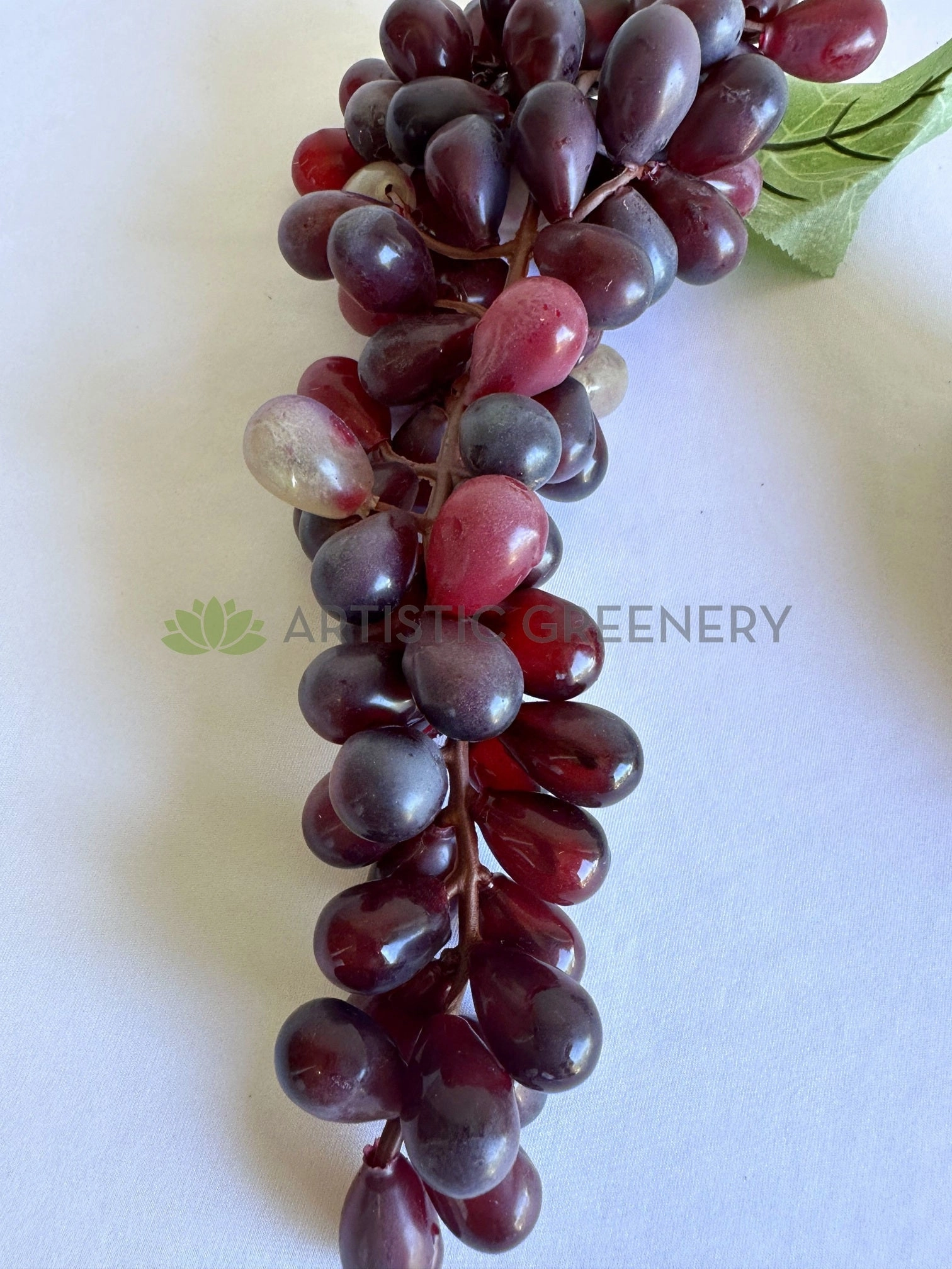 ACC0034-S90 Artificial Grape Bunch 2 Sizes Dark Purple / Green