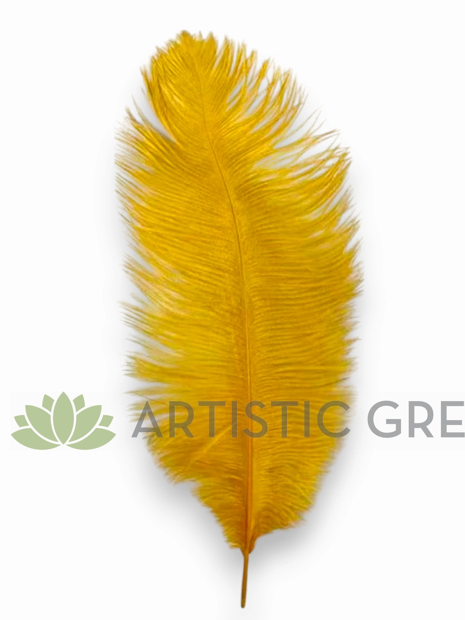 ACC0044L Ostrich Feather 45-55cm Red / Gold
