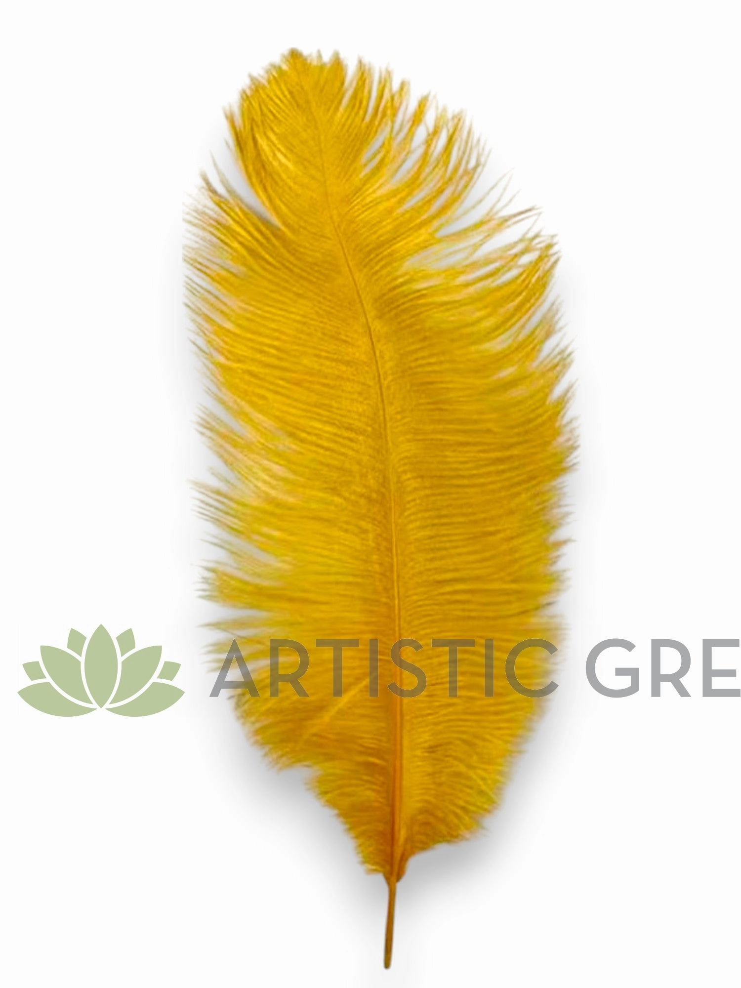 ACC0044L Ostrich Feather 45-55cm Red / Gold