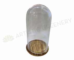 ACC0058 Glass Cloche 37cm / Glass Bell Jar with Wood Base,garden field mower