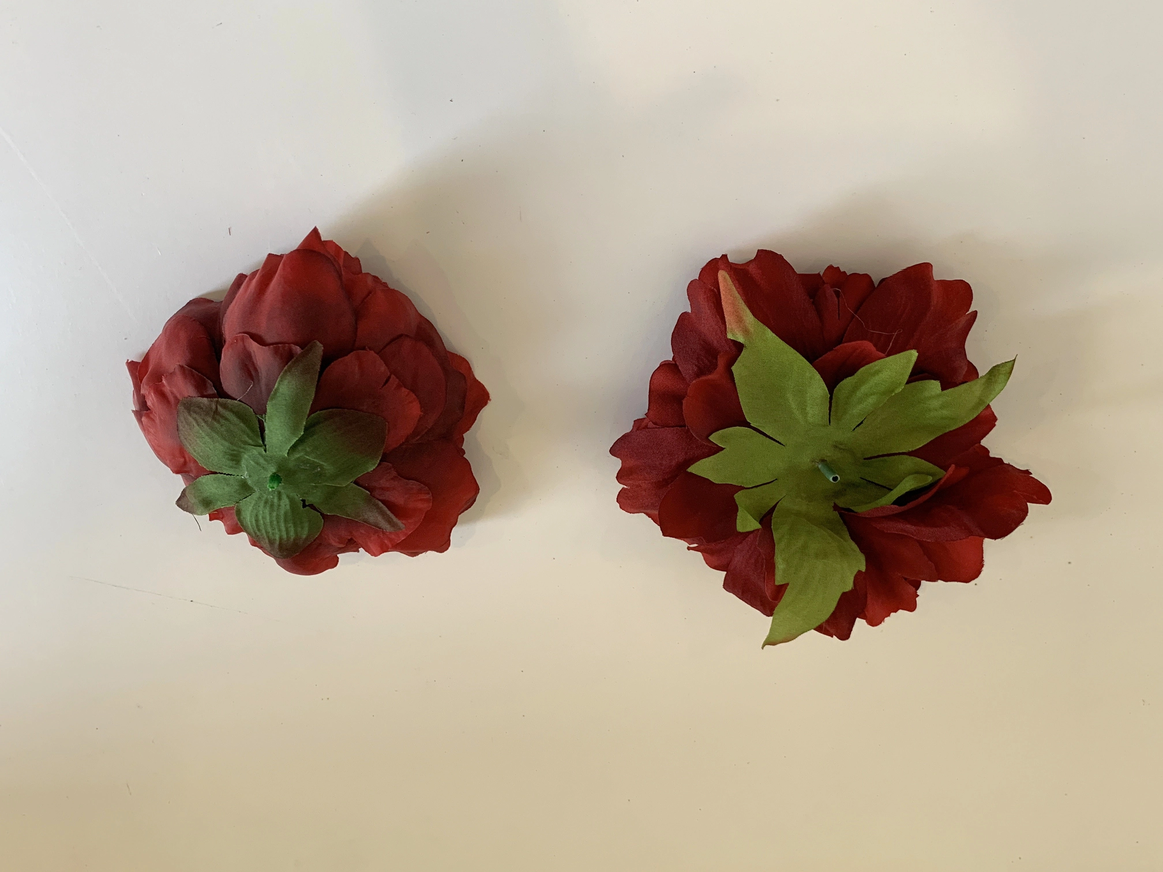 ACC0078 Individual Peony Flower Head - Deep Red / Burgundy