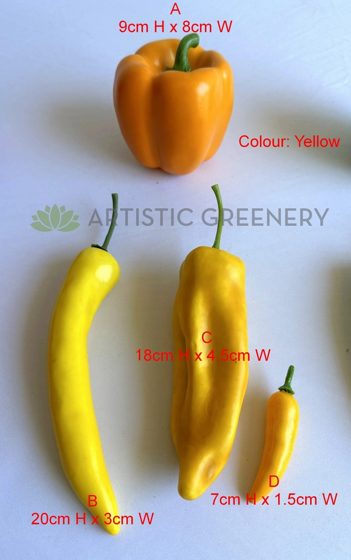 ACC0082 Artificial Capsicum & Chillies 3 colours