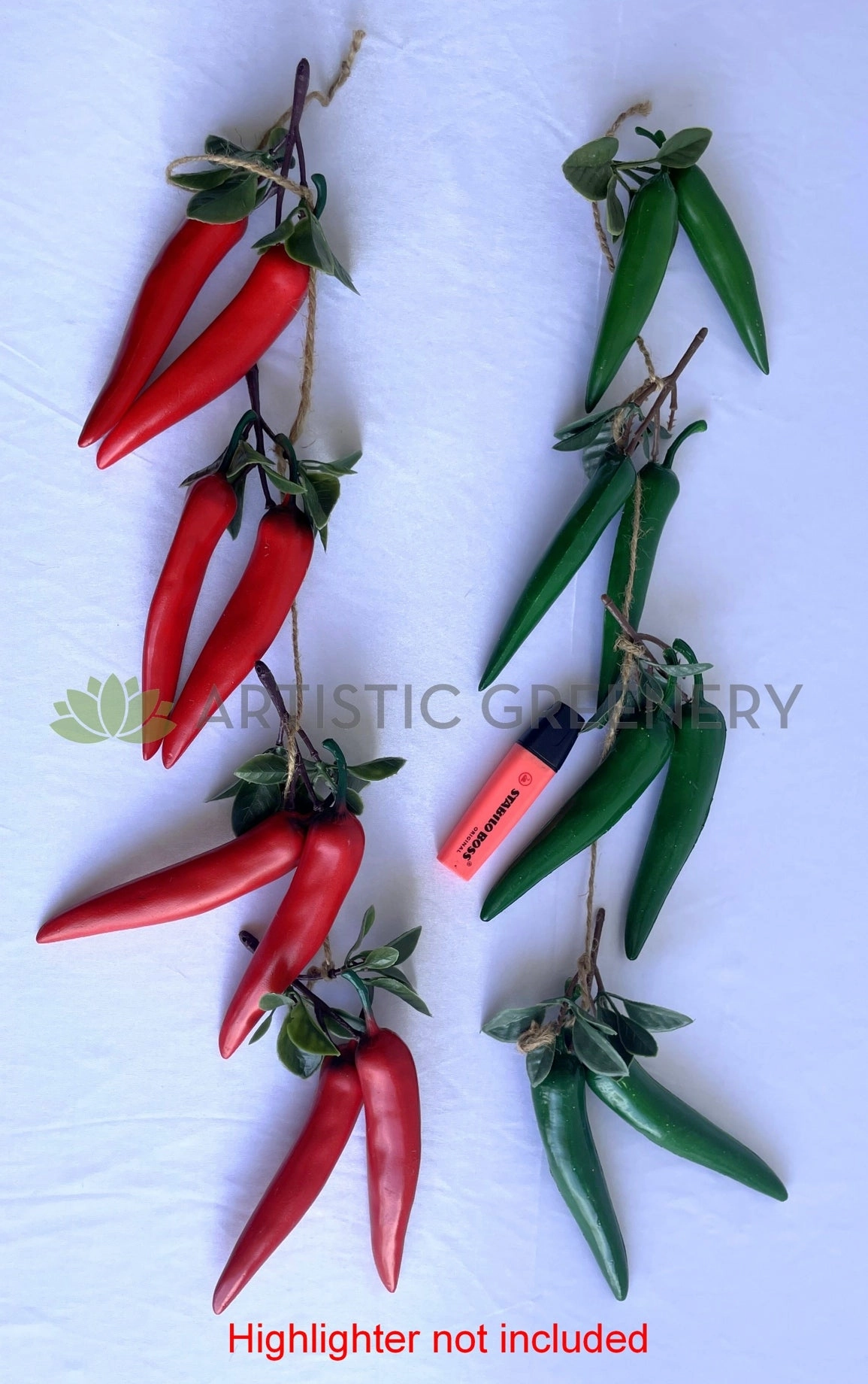 ACC0082-S85 Artificial Large Chilli 60cm Red / Green