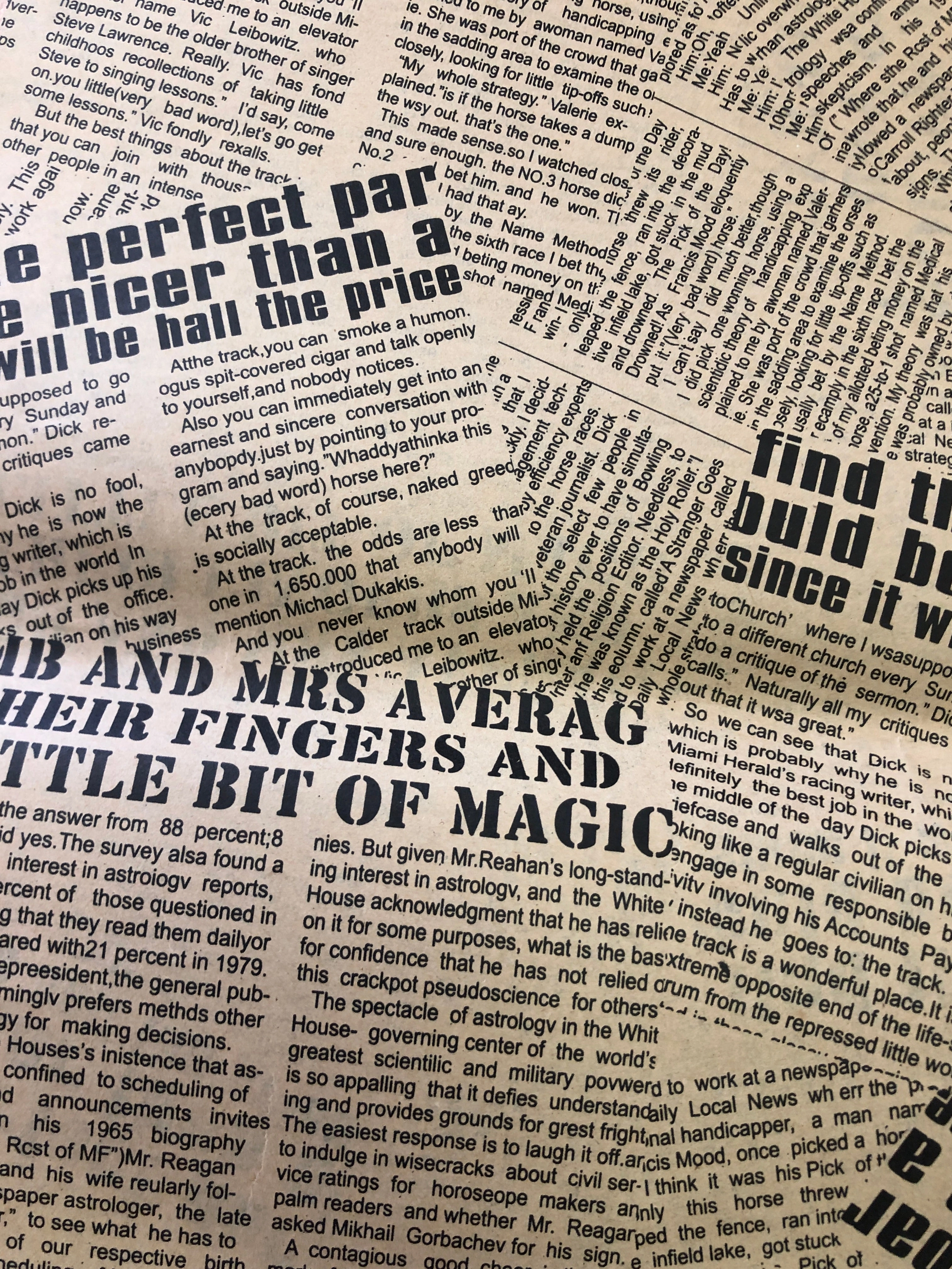ACC0085 Textured Paper & Newspaper Print Paper