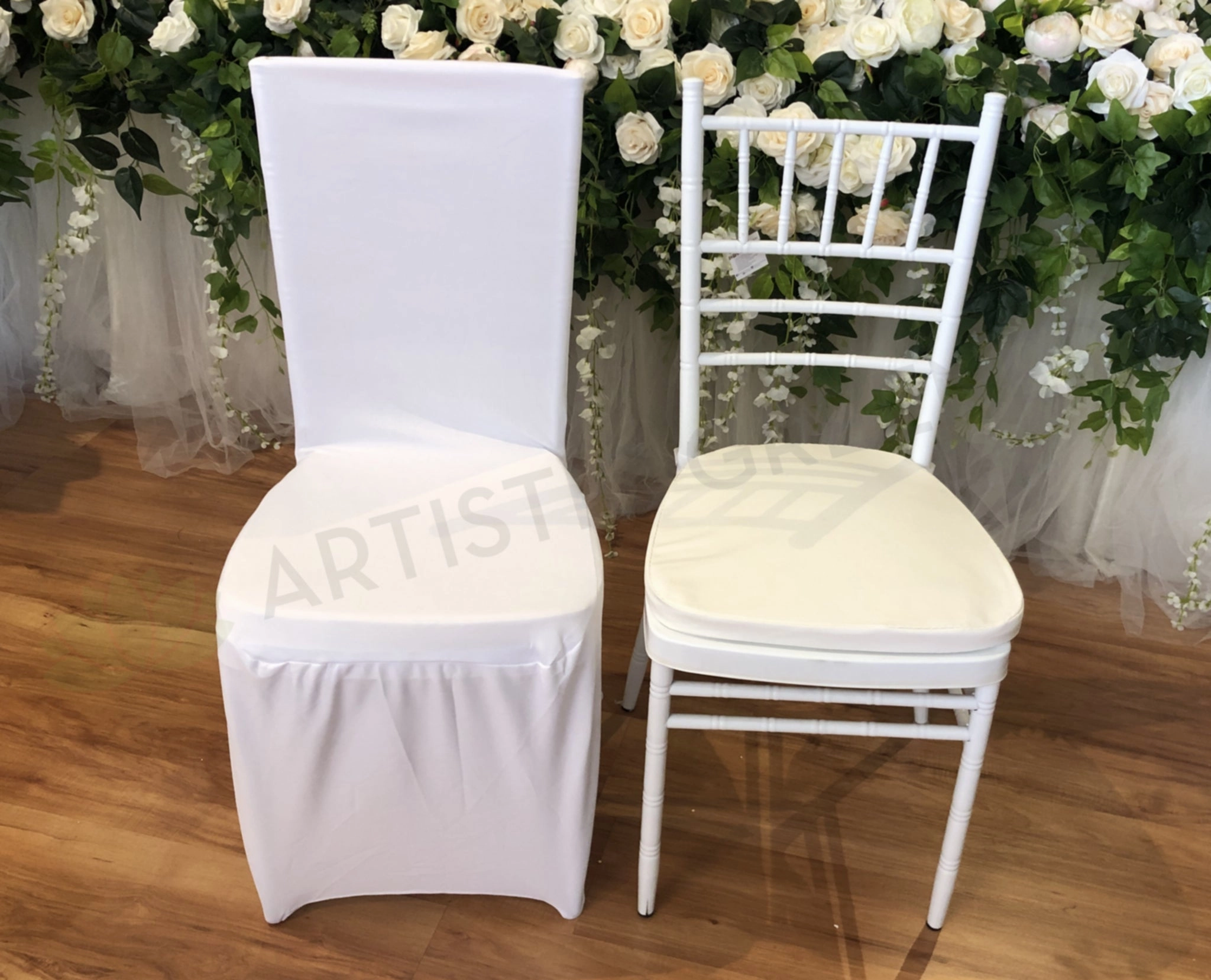 ACC0086 -  Lycra / Spandex White Chair Cover,garden field mower