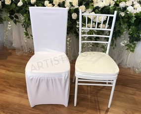 ACC0086 -  Lycra / Spandex White Chair Cover,garden field mower