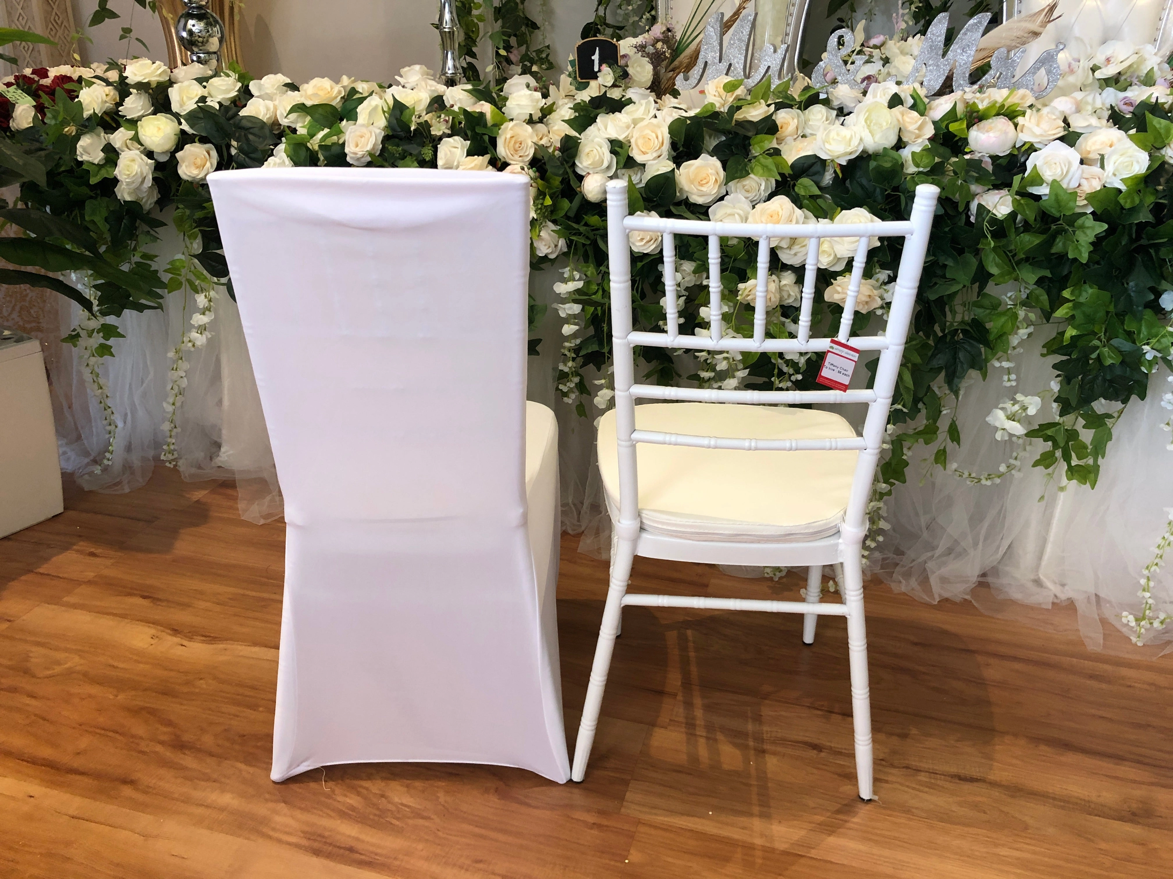 ACC0086 -  Lycra / Spandex White Chair Cover