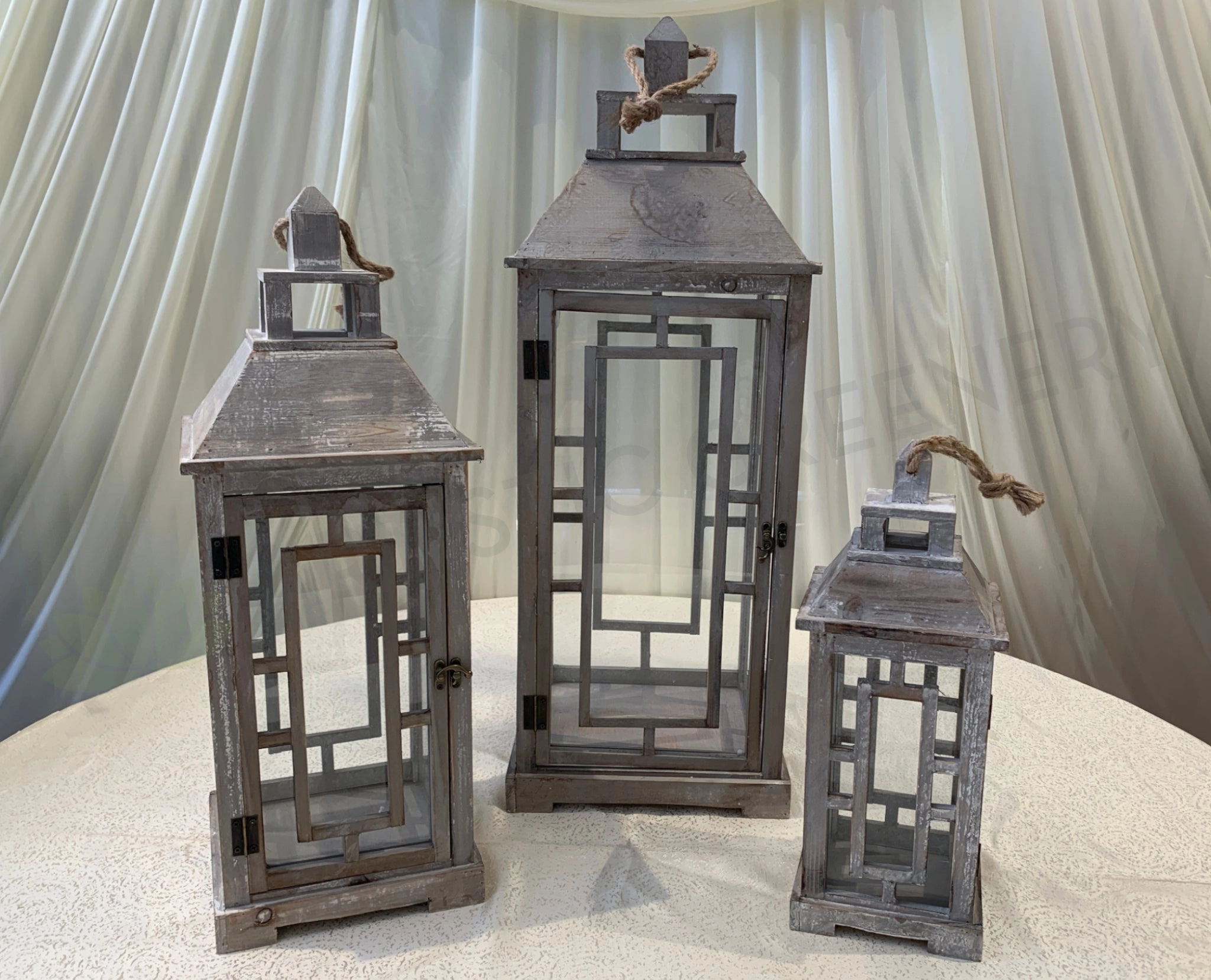 ACC0091 Decorative Wooden Lantern (Rustic Style) 3 Sizes,garden field mower