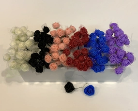 ACC0092 Small Foam Flowers (for craft project & hair accessories) 6 Colours,garden field mower
