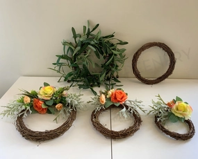 ACC0097 / 98 / 99 Wicker Wreath & Ring  (Floral / Plain / Olive),garden field mower