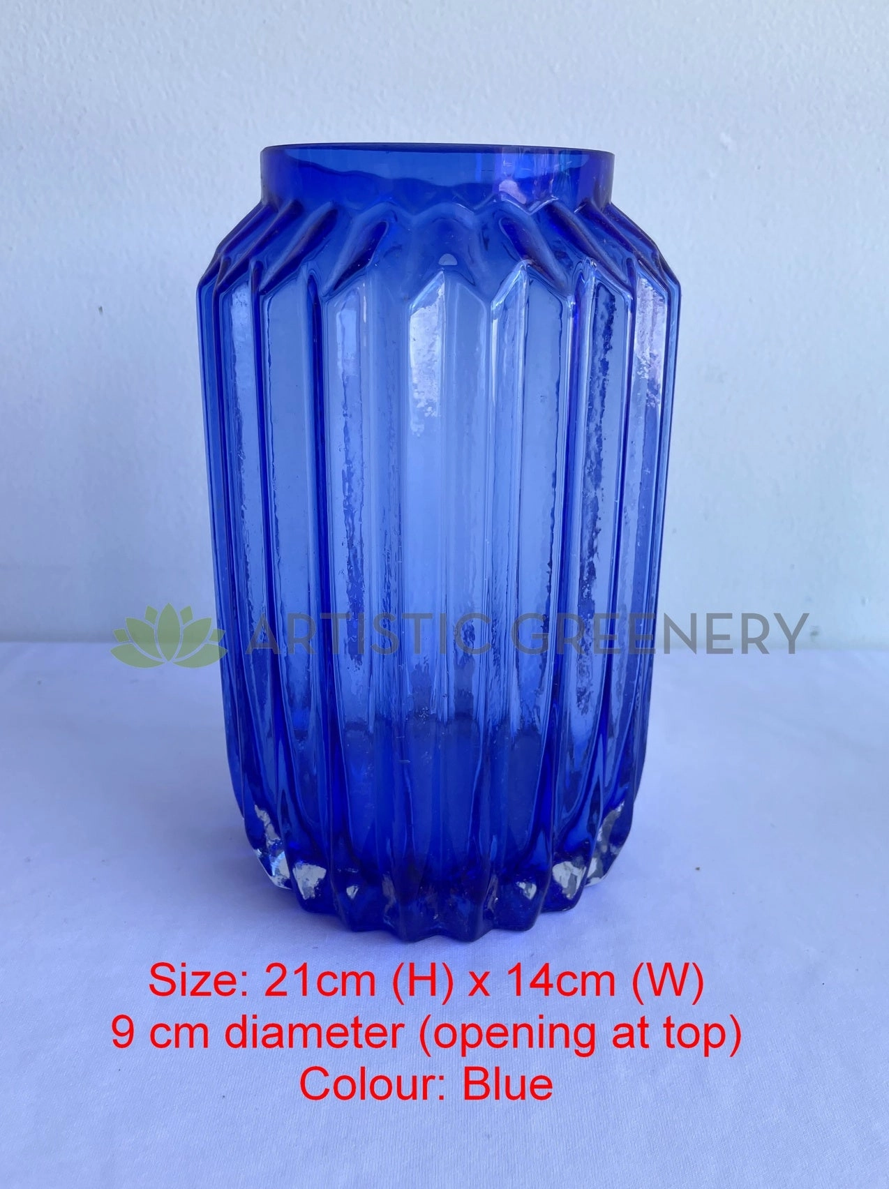ACC0107 Fluted Glass Vase (Available in 4 Colours)