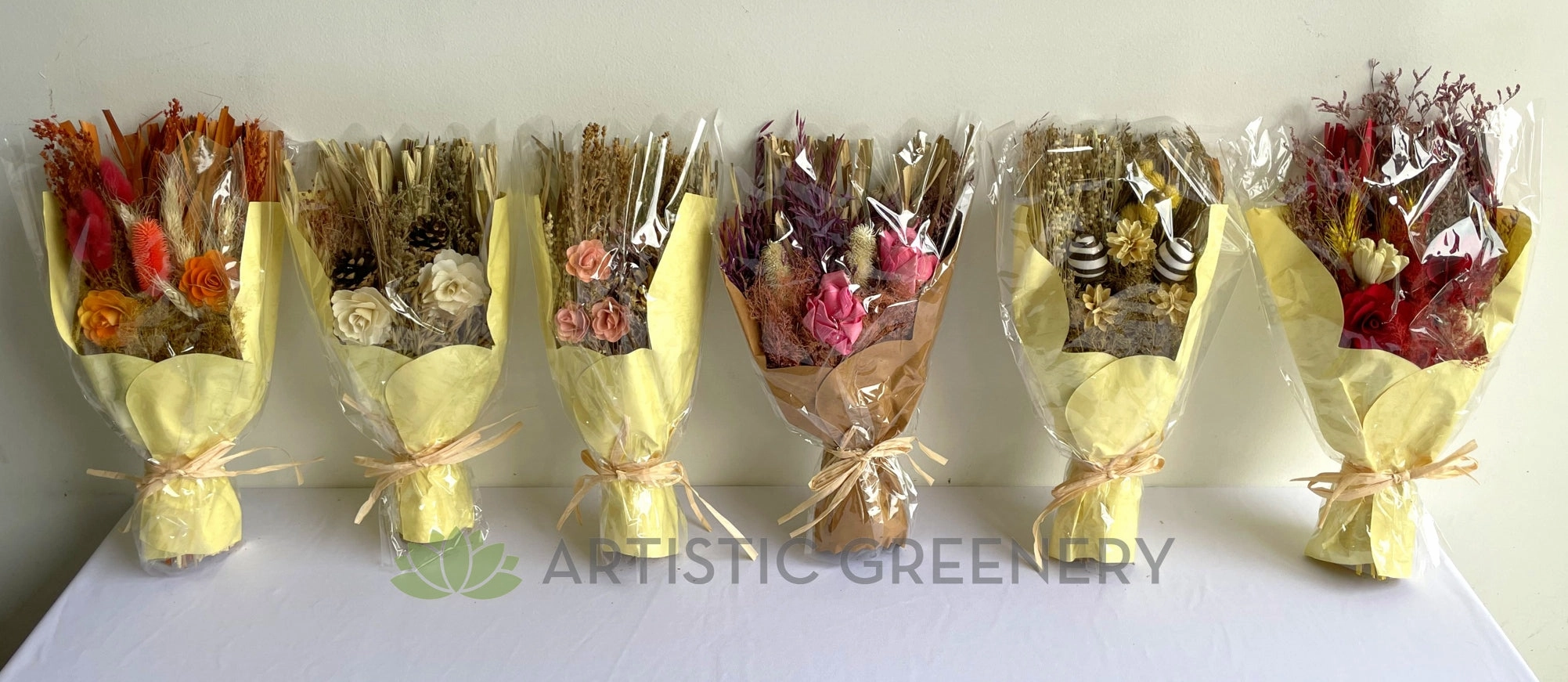 ACC0111-18 Dried Flower Bouquet 23x 45cm 6 Styles