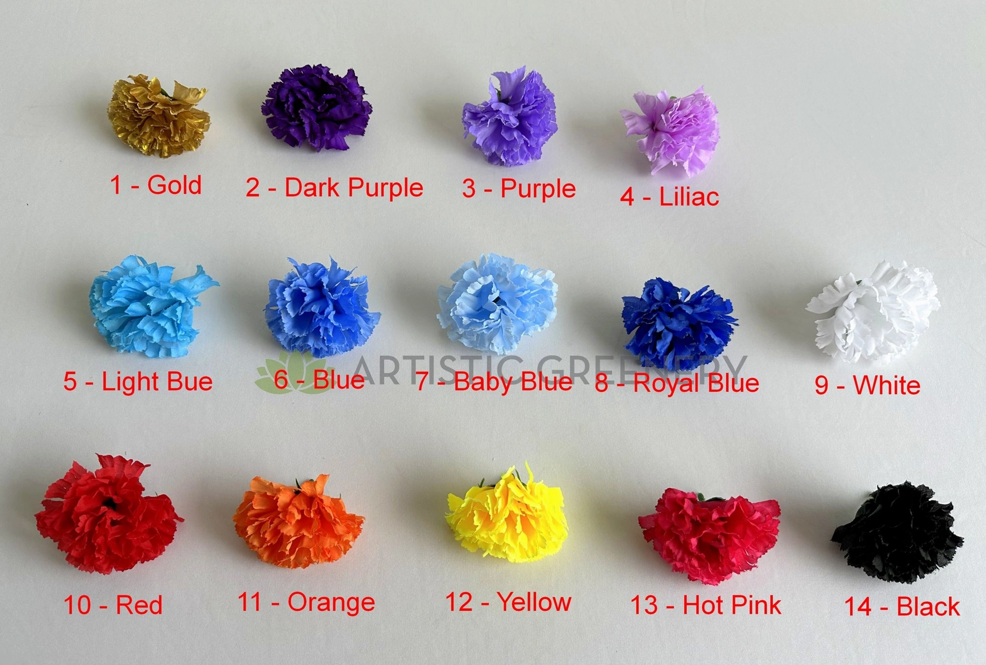 ACC0114 Carnation Flower Head (Various Colours)