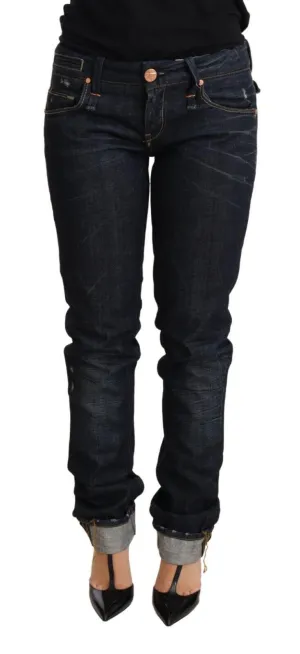 Acht Baumwolle Slim Fit Saumbund Damen Hose Damen Jeans