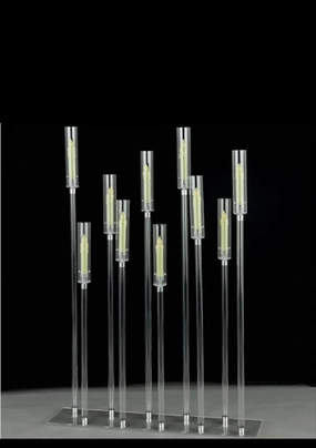ACRYLIC Candleholder Long set 10 head,aesthetic flower vase