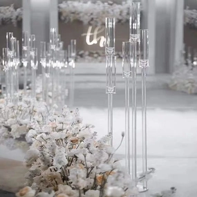 Acrylic plastic CANDELABRA 5 HEAD,aesthetic flower vase