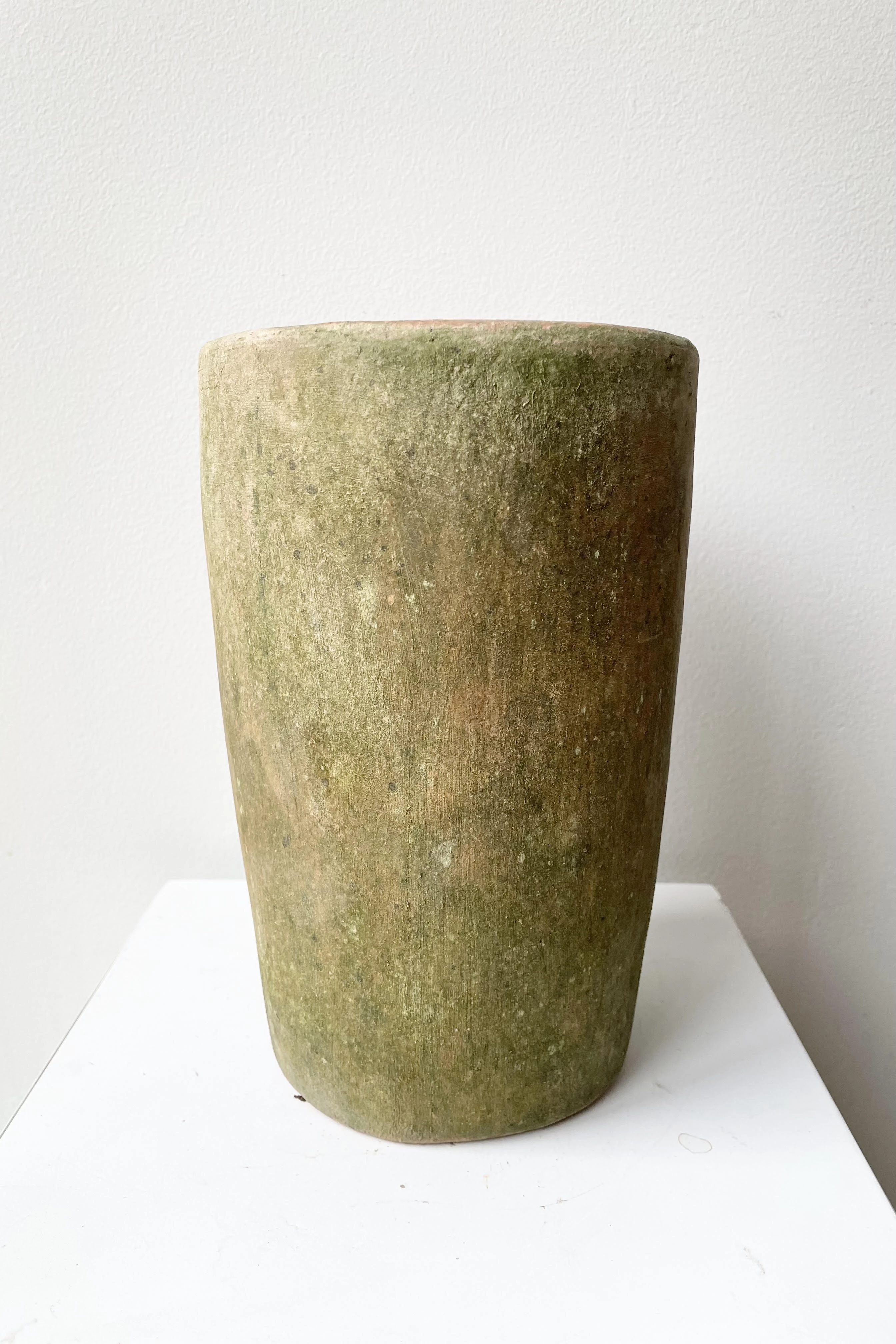 Aged Cylinder Planter Small,indoor flower container
