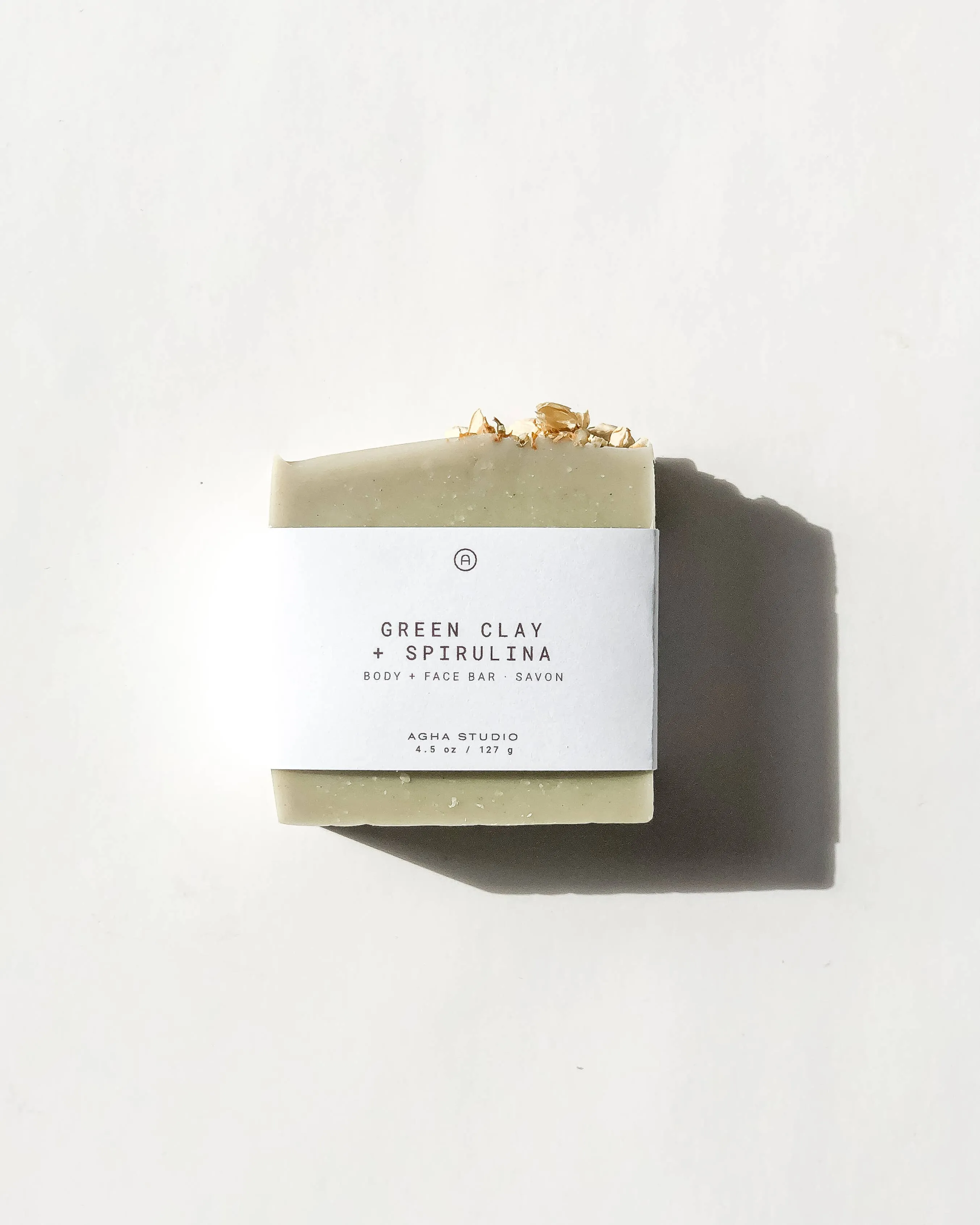 Agha Studio - Green Clay Spirulina Body   Face Bar,faux bloom stem 