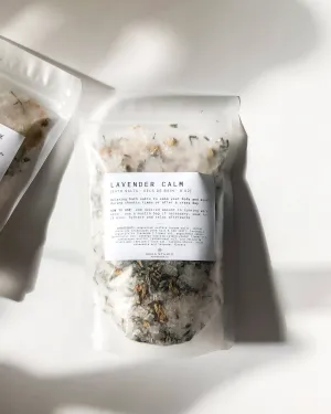 Agha Studio - Lavender Calm Bath Salts,faux bloom stem 