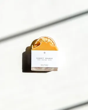 Agha Studio - Sunset Orange Body   Face Bar,faux bloom stem 