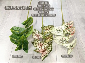 Alocasia leaf stem caladium realistic flower bouquet  