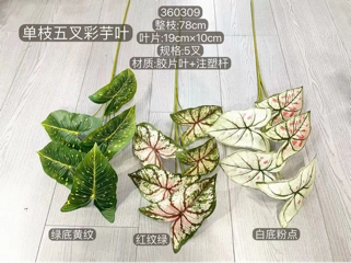 Alocasia leaf stem caladium realistic flower bouquet  