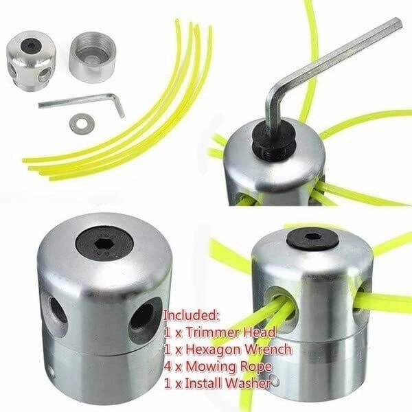 Aluminum Grass Trimmer Head with 4 Line Brush Cutter
