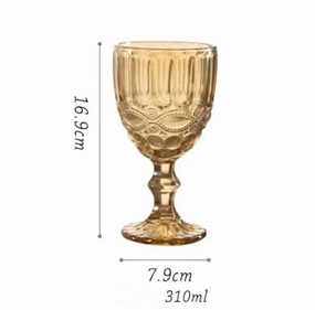 Amber Champagne Color drinking Glass drinkware cup goblet,aesthetic flower vase