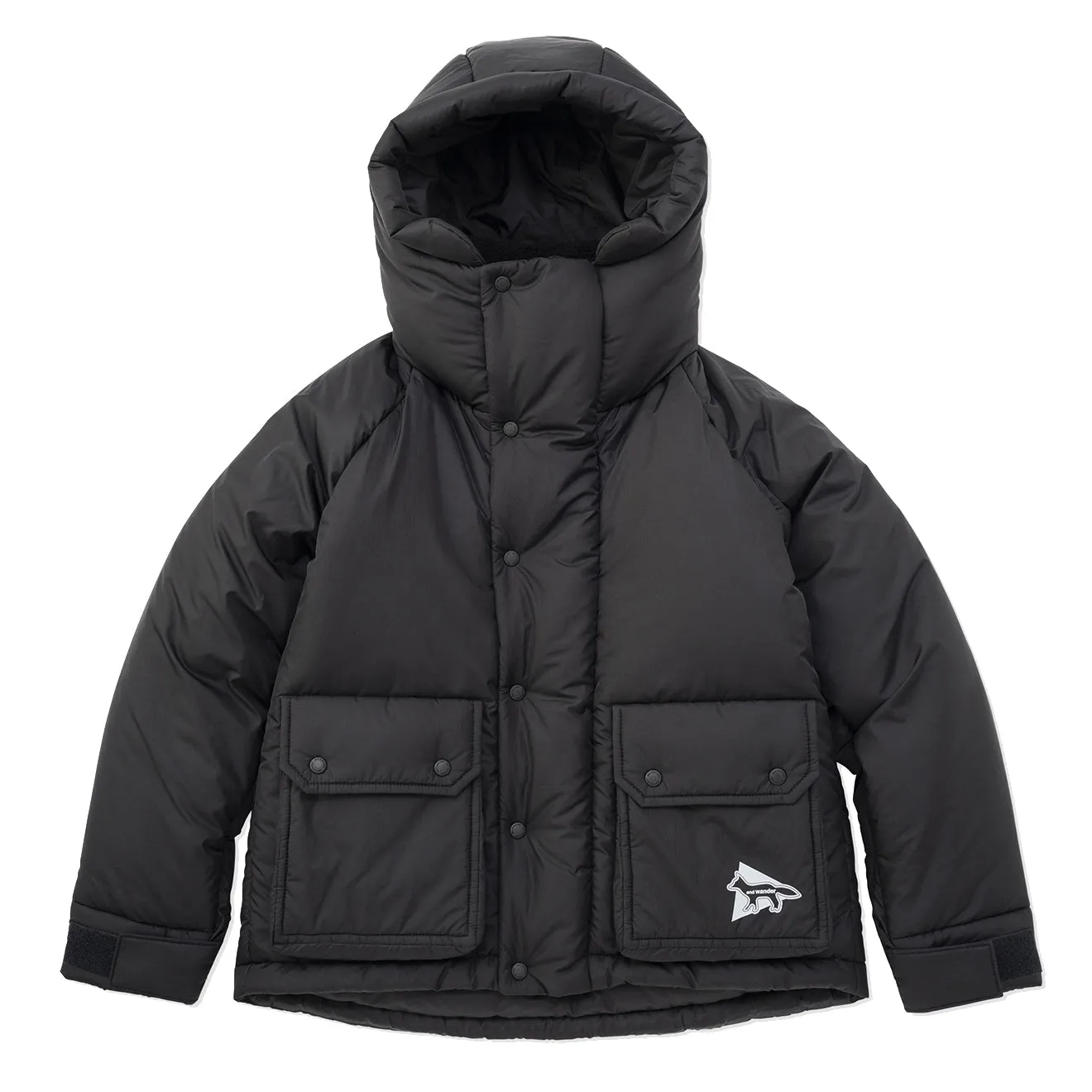 And Wander x Maison Kitsune Isolierjacke Schwarz