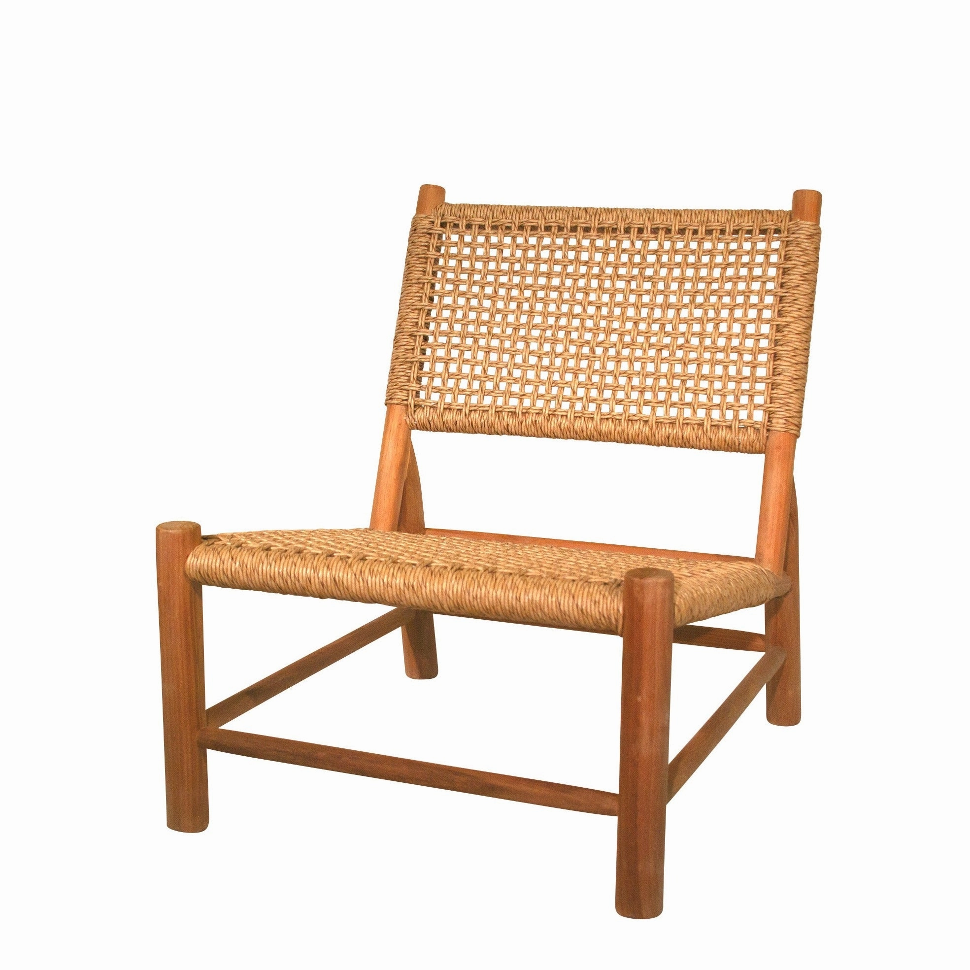 Andrea Woven Teak Wood Lounge Chair