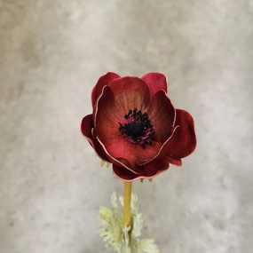 Anemone Artificial Silk Flower Burgundy ANEMONE0004,dried artificial flower