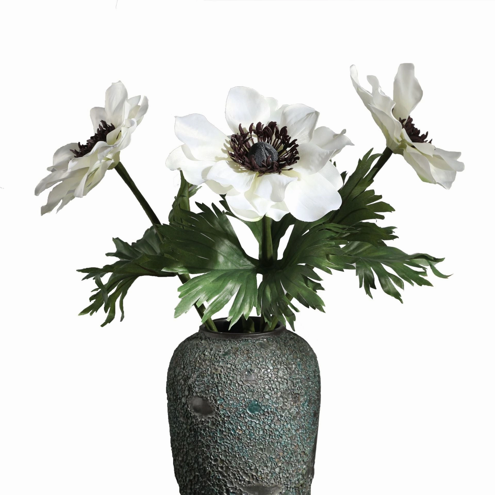 Anemone Windflower Artificial Silk Flowers Tall Stem white WINDFLOWER006