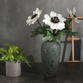 Anemone Windflower Artificial Silk Flowers Tall Stem white WINDFLOWER006,dried artificial flower
