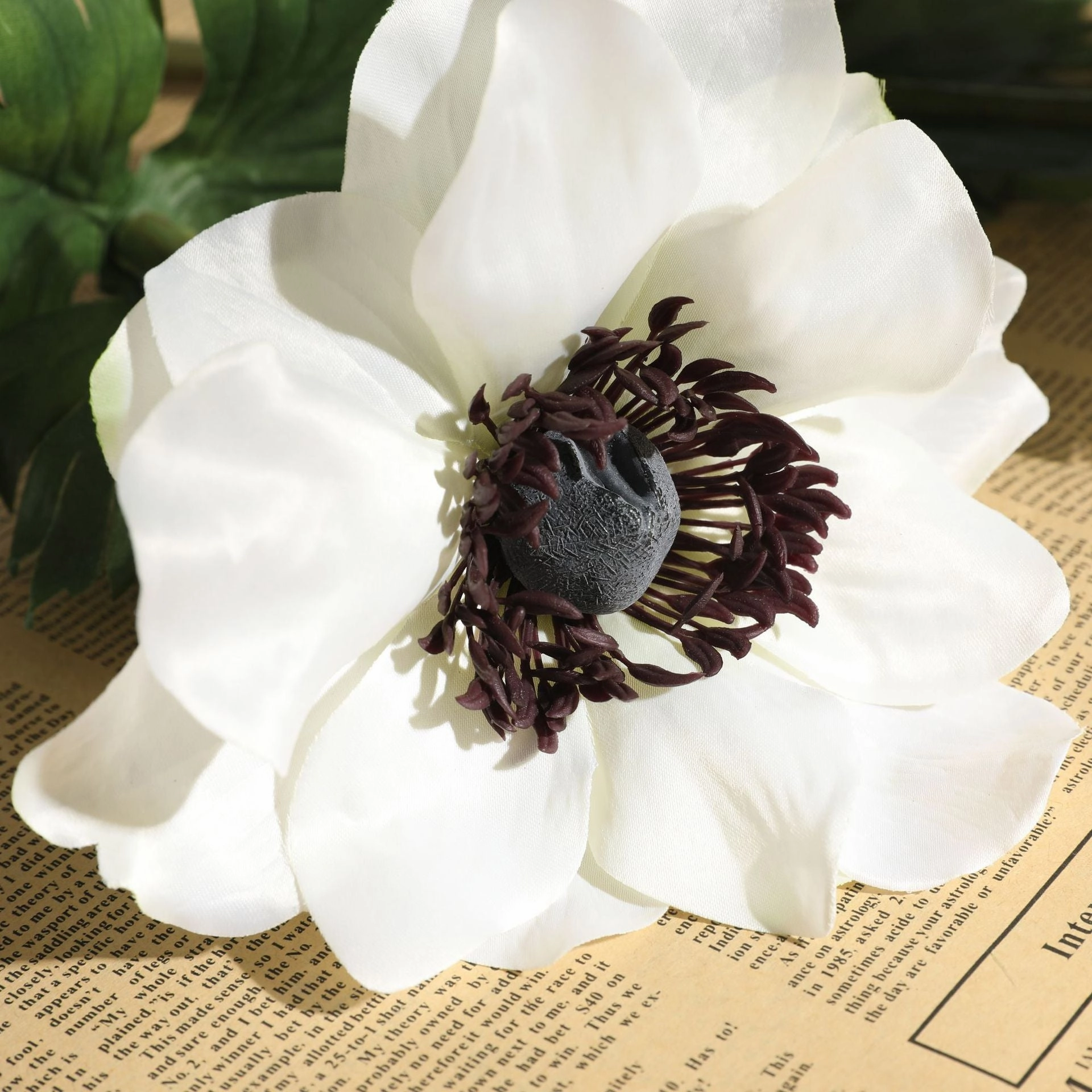 Anemone Windflower Artificial Silk Flowers Tall Stem white WINDFLOWER006