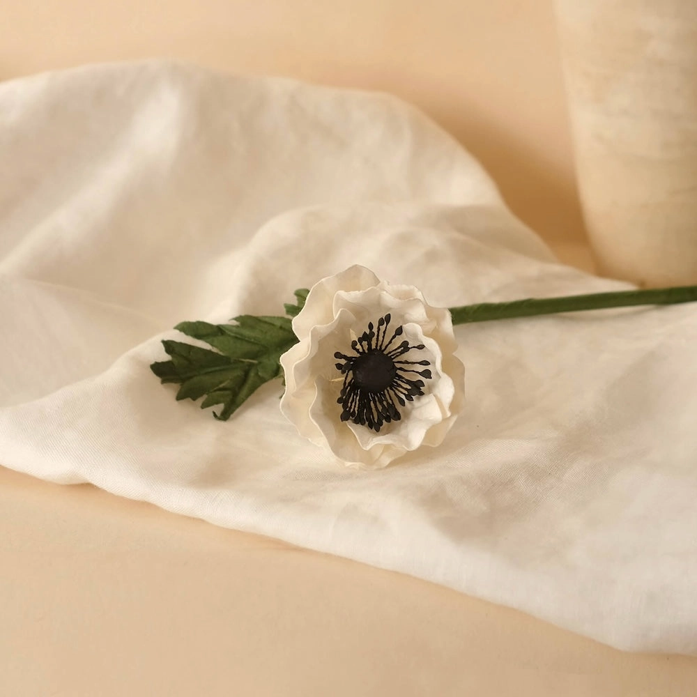 Anmone en papier blanc,mother's day bouquet