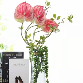 Anthuriums Artificial Silk Flowers Stem ANTHURIUM001-003,dried artificial flower