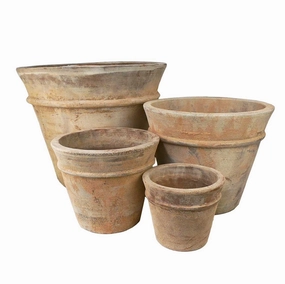 Antique Terracotta Rim Planter - Basalt,terracotta plant pot