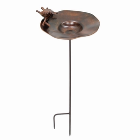 Antiqued Birdbath & Garden Stake,planting accessories kit
