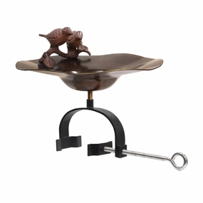 Antiqued Birdbath & Over Railing Bracket,planting accessories kit