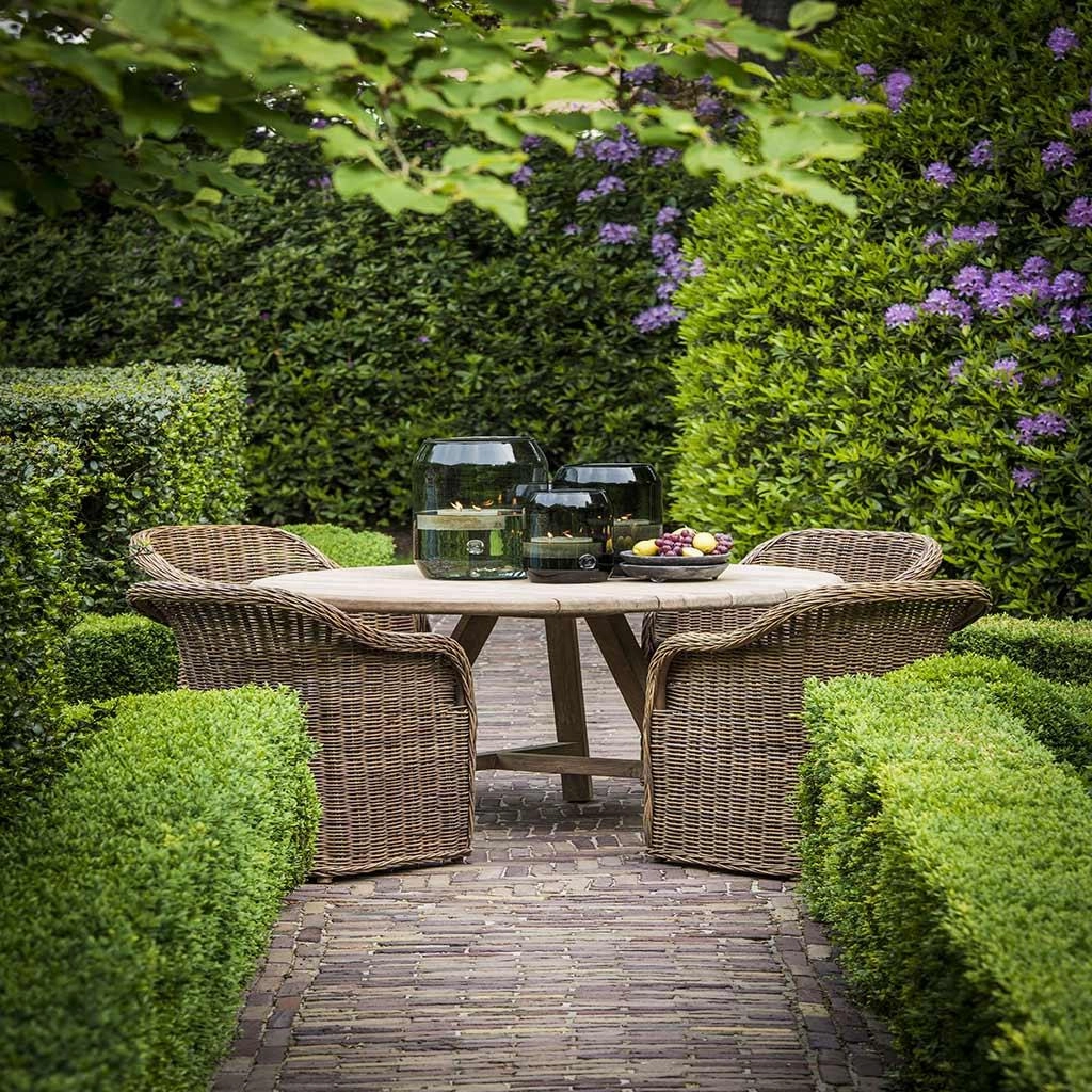 Anton Reclaimed Teak Wood Round Dining Table