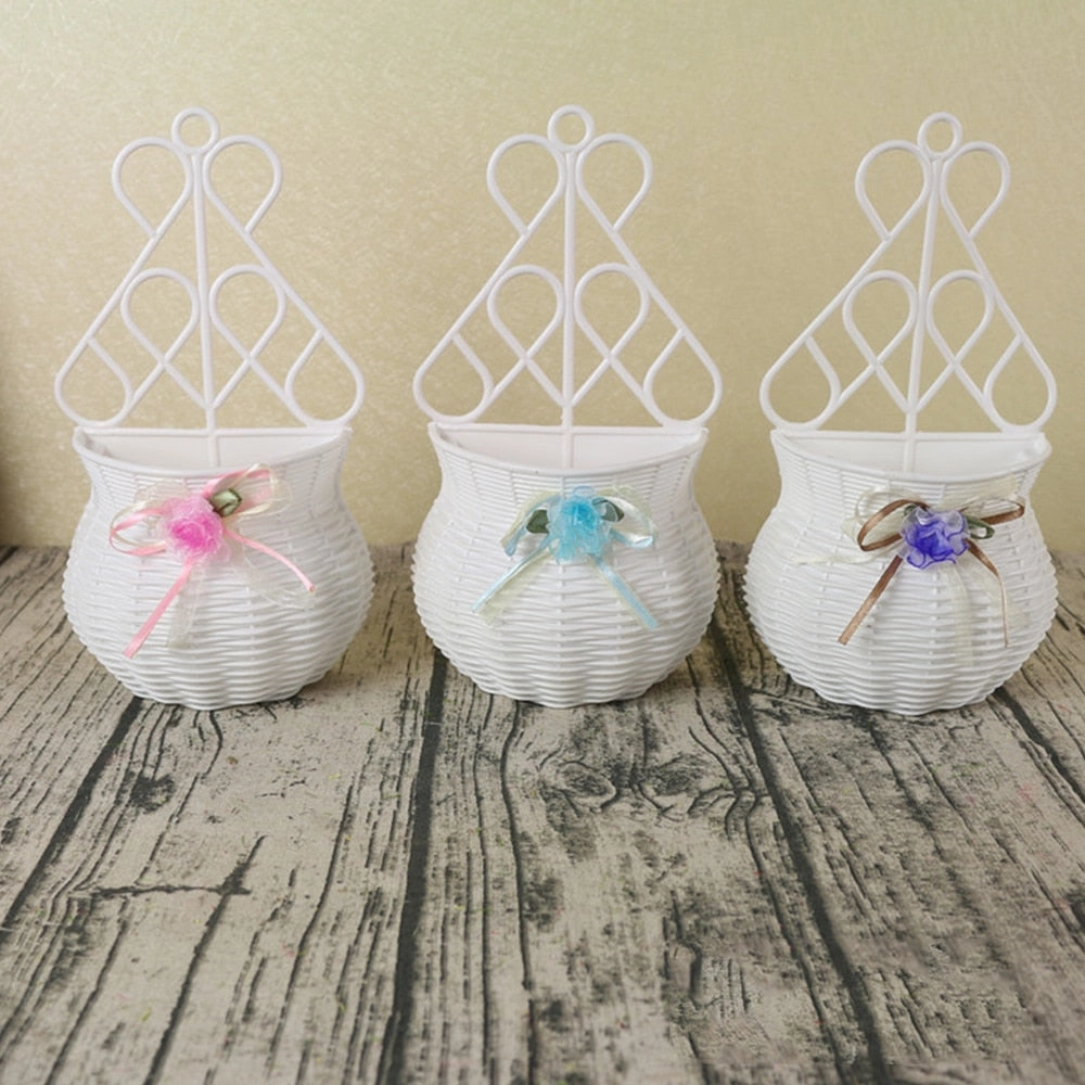 Artificial Flower Hanging Basket Vase,hand-painted ceramic vase