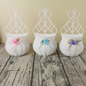 Artificial Flower Hanging Basket Vase,hand-painted ceramic vase