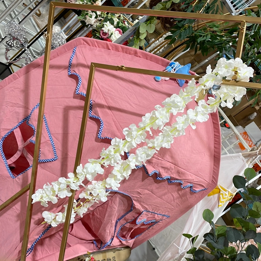 Artificial Flower Hanging Flower Garland hydrangea Wisteria Single Strand 2.2m(white) artificial flower bouquet  