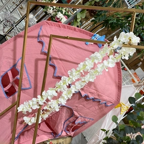 Artificial Flower Hanging Flower Garland hydrangea Wisteria Single Strand 2.2m(white) artificial flower bouquet  
