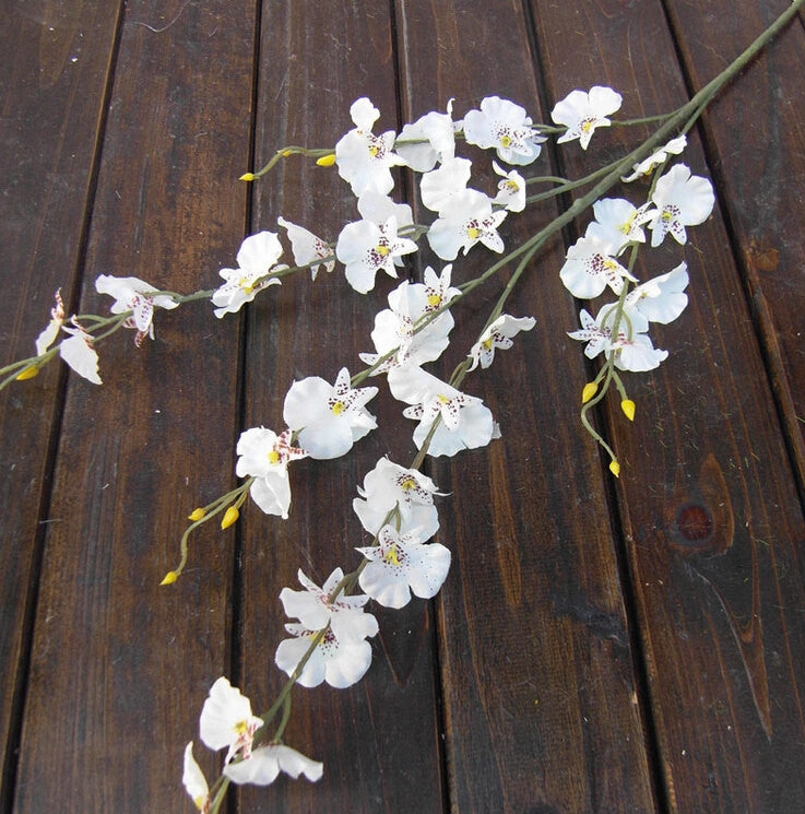 Artificial Flower white Oncidium Dancing Lady orchid silk flower (ONC1)