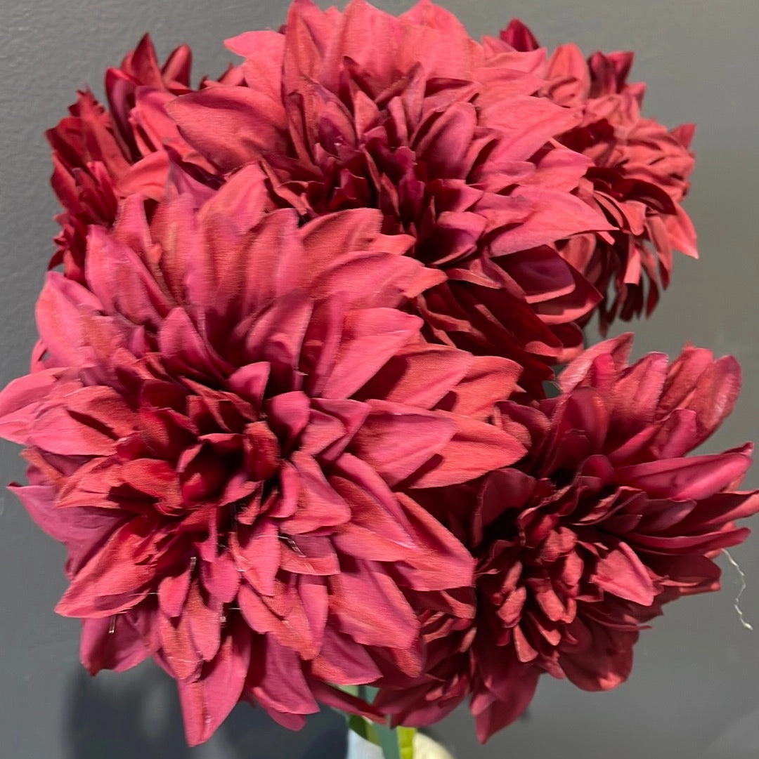 Artificial Silk artificial Dahlia Burgundy
