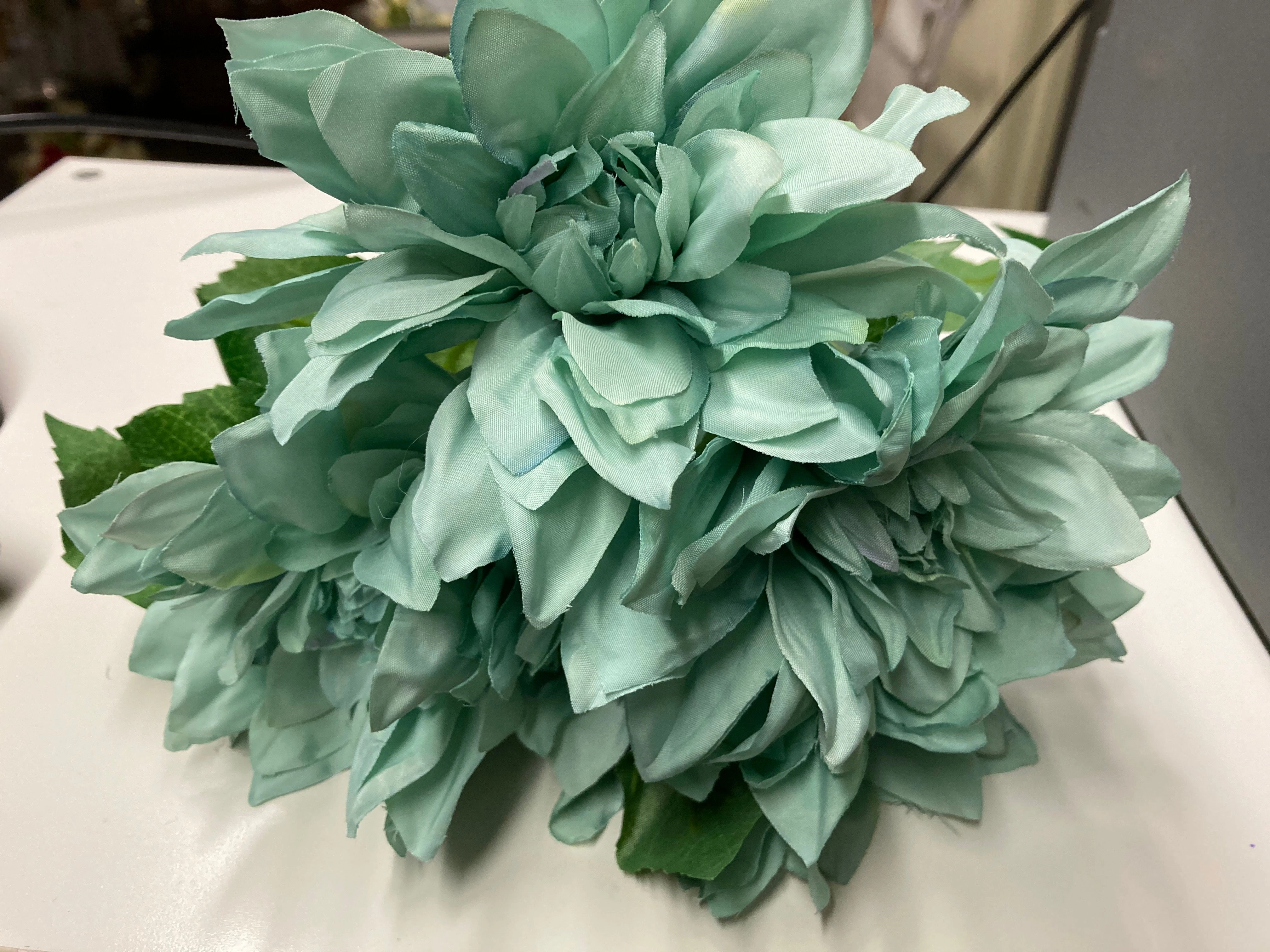 Artificial Silk artificial Tiffany Blue Dahlia artificial flower bouquet  