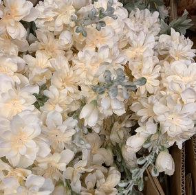 Artificial Silk flower Delphinium (Champagne) realistic flower bouquet  