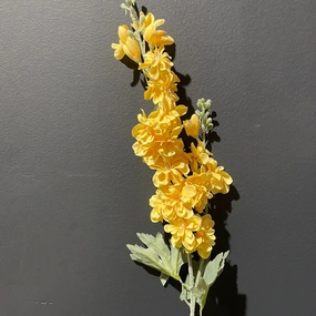 Artificial Silk flower Delphinium (Yellow)light orange realistic flower bouquet  